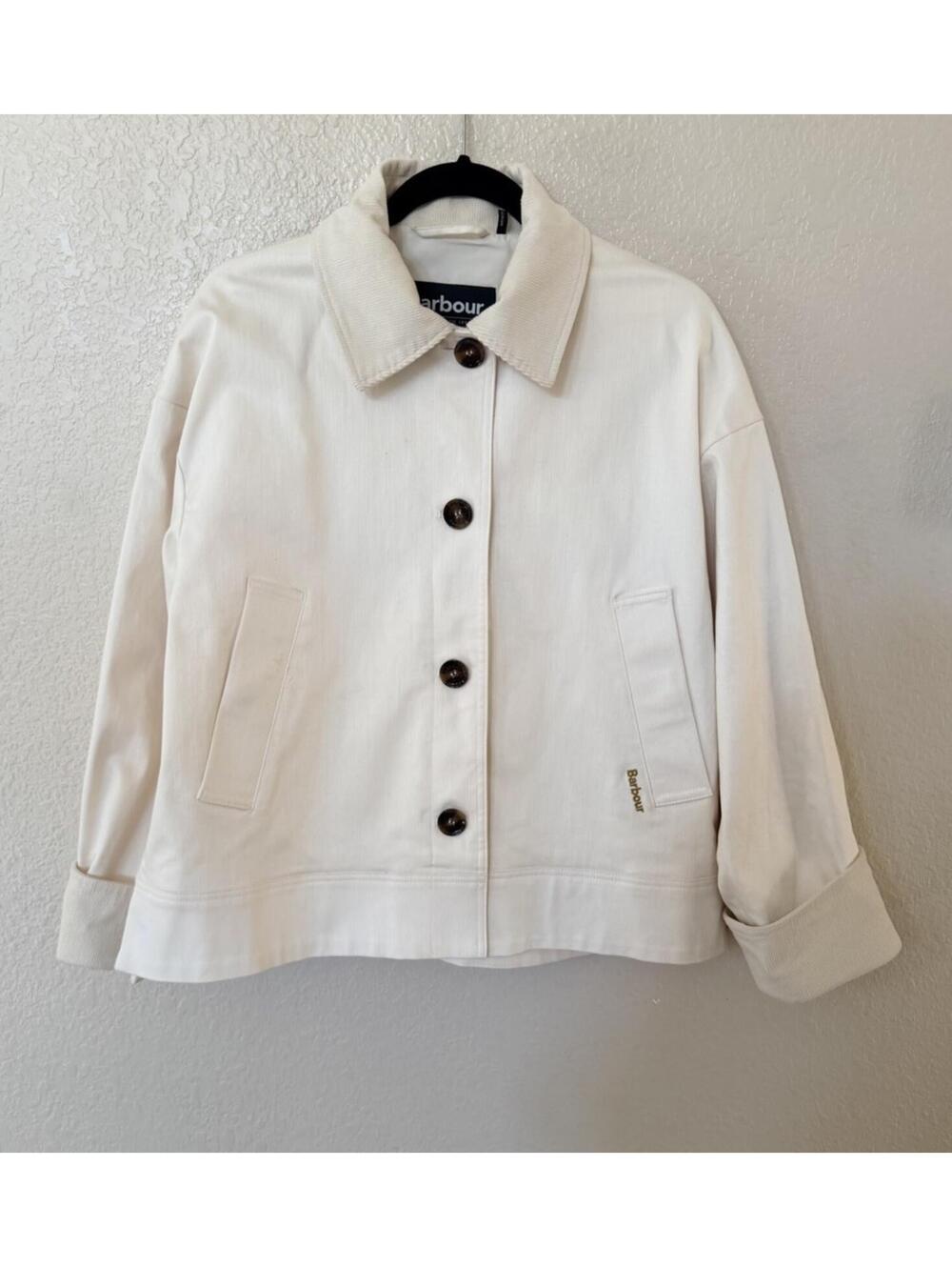 New Barbour Women’s Abbey Casual Jacket In Neutral Sz 6 $280
